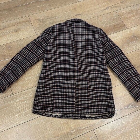 Abercrombie & Fitch Plaid Wool-Blend Dad oversized Blazer - XSP - Picture 7 of 8